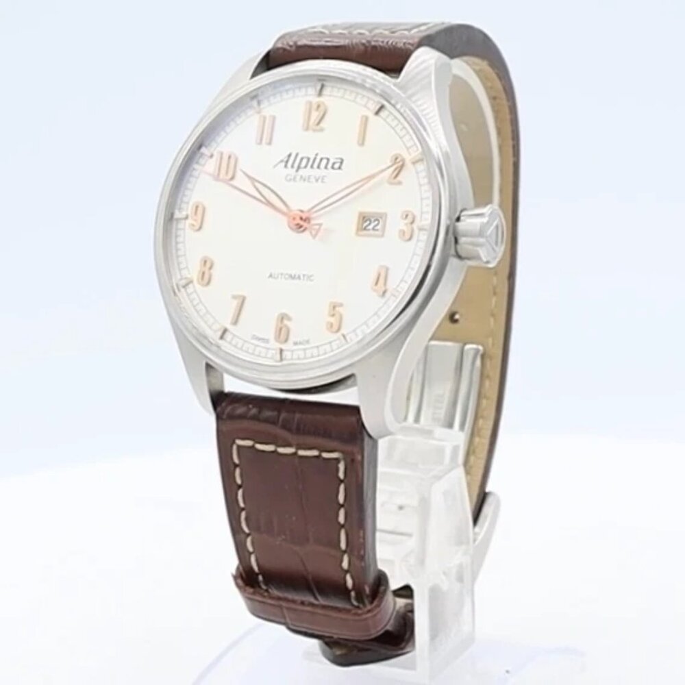 Vintage Alpina AL525X4S6 Startimer Pilot Men's Automatic Wristwatch Full Kit